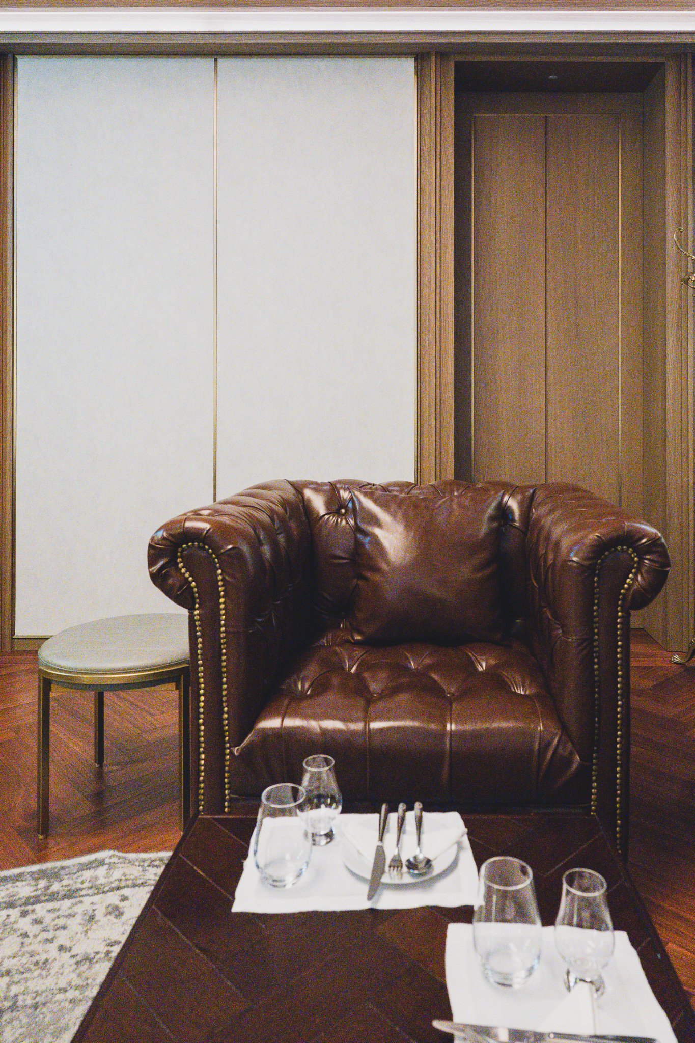 Individual seating in the reception lounge