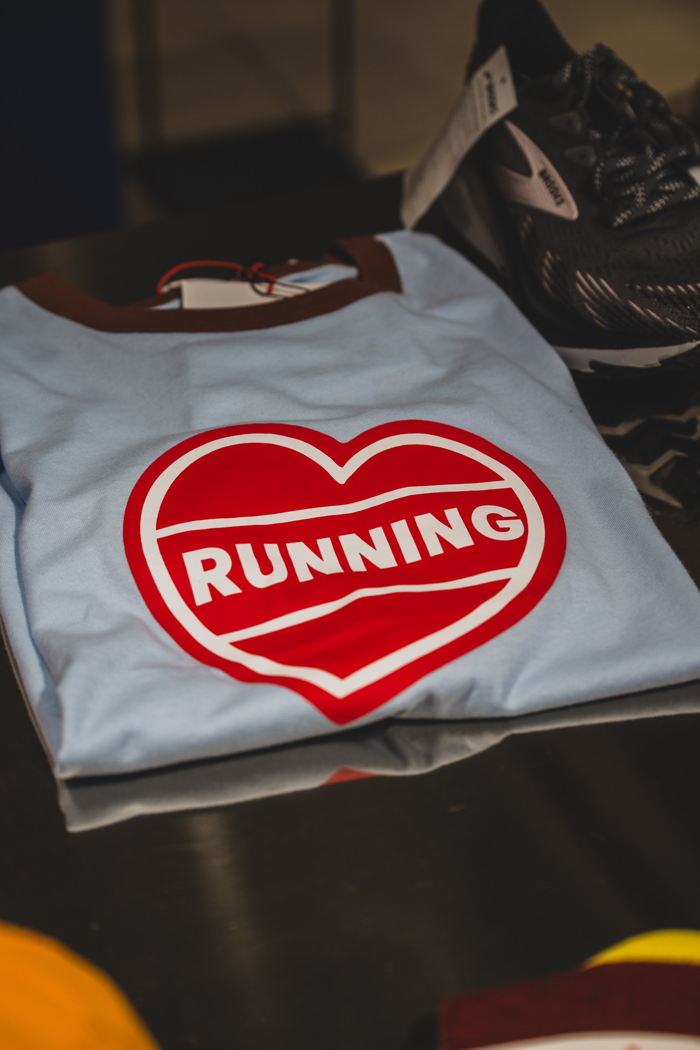 Sky-blue t-shirt with the same heart logo
